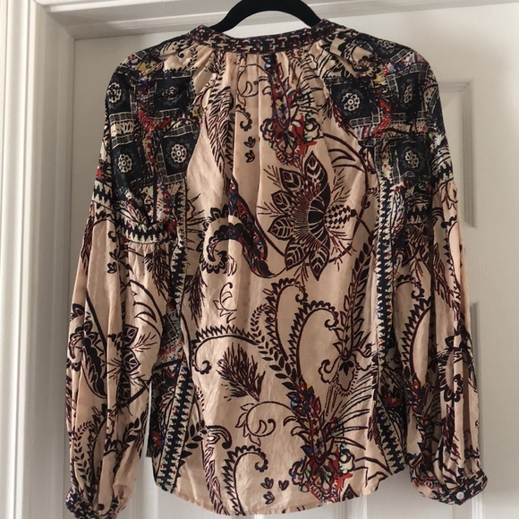 NEW Lucky Brand Boho Tassel Blouse - Picture 4 of 4